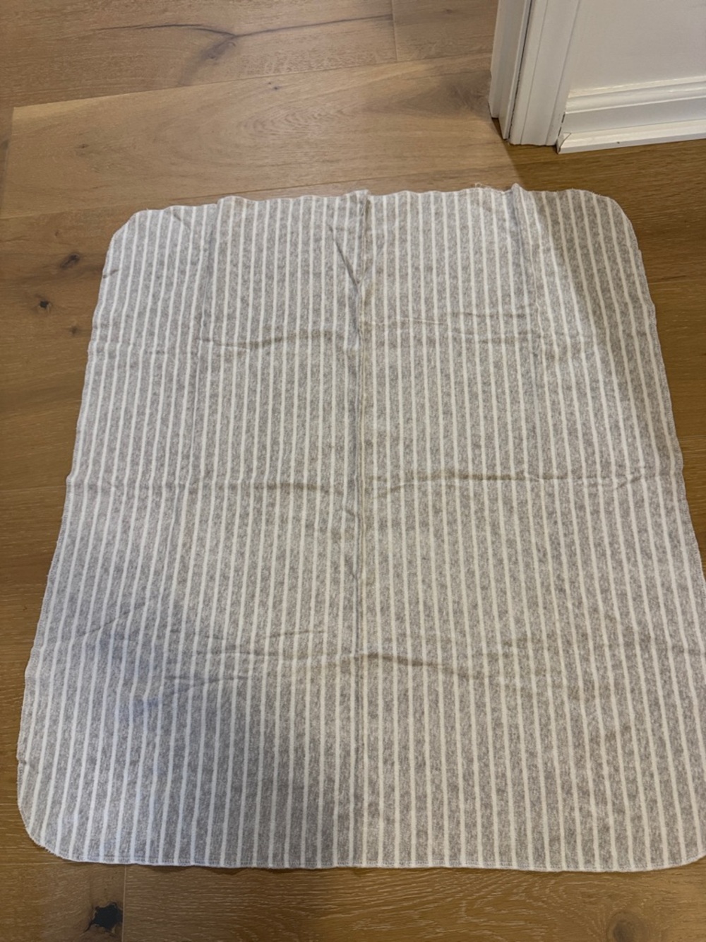 Gray and White Striped burbing cloth